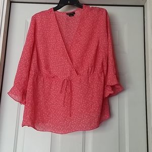 Gently worn peach Lane Bryant blouse